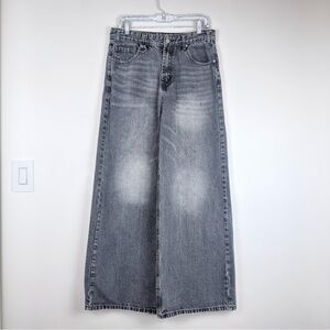 Extra Wide Leg baggy Gray Jeans in 30